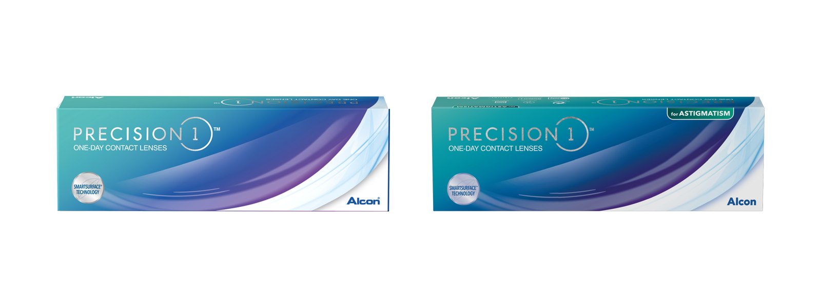 PRECISION1 und PRECISION1 for Astigmatism – Packungen