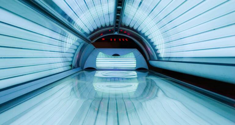 Kontaktlinsen im Solarium