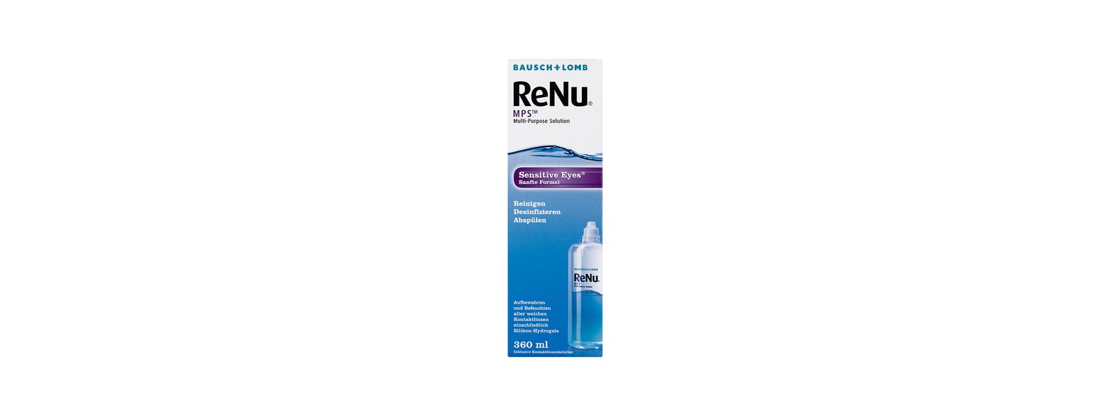 ReNu MPS Sensitive Eyes (Mehrzwecklösung) – Packung